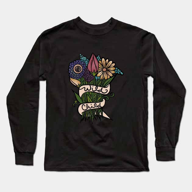 Wild Child Long Sleeve T-Shirt by bubbsnugg